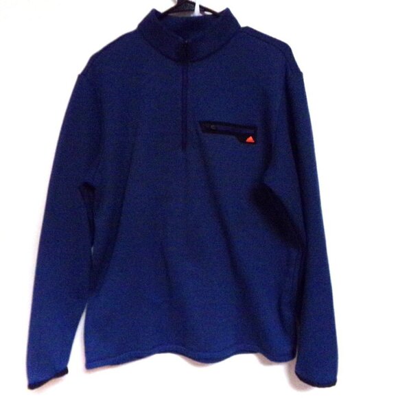 Adidas 1/4 Zip Blue Pullover Sweatshirt - Picture 1 of 4